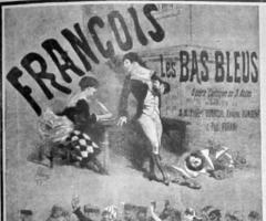 Affiche-de-Francois-les-bas-bleus-Bernicat-Messager-par-Cheret