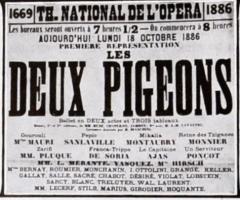 Affiche-de-la-premiere-representation-des-Deux-Pigeons