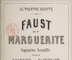 Page de titre Faust et Marguerite