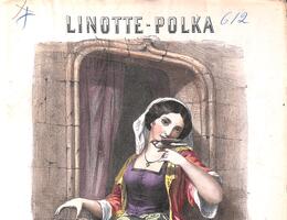 Page-de-titre-de-la-polka-pour-piano-Linotte-Polka-Albert