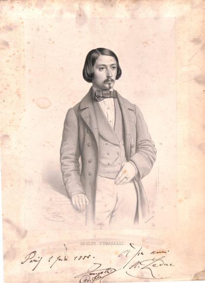 Adolfo Fumagalli (gravure dédicacée à Leduc)