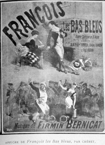 François les bas bleus de Bernicat et Messager (affiche de Chéret)