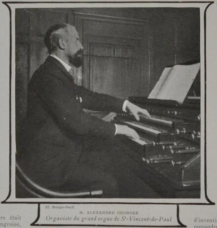 Alexandre Georges à l'orgue de Saint-Vincent-de-Paul