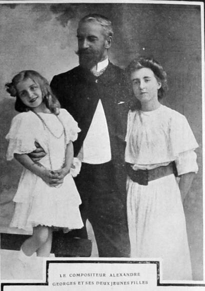 Alexandre Georges et ses deux filles