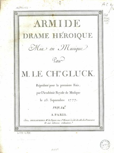 Armide (Quinault / Gluck)