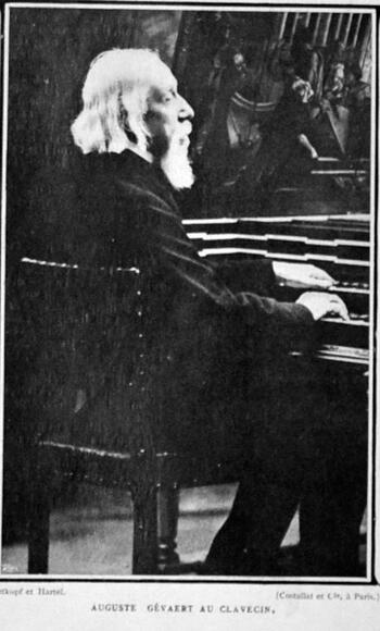 Auguste Gevaert au clavecin