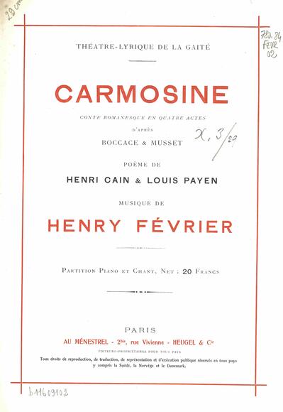 Carmosine (Cain & Payen / Février)
