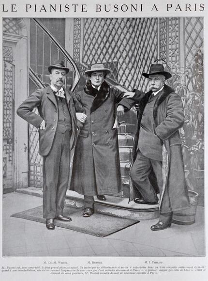 Charles-Marie Widor, Ferrucio Busoni et Isidore Philipp