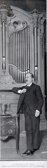 Charles-Marie Widor dans sa salle d'orgue