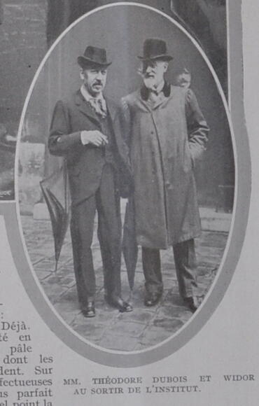 Charles-Marie Widor et Théodore Dubois sortant de l'Institut après le concours de Rome