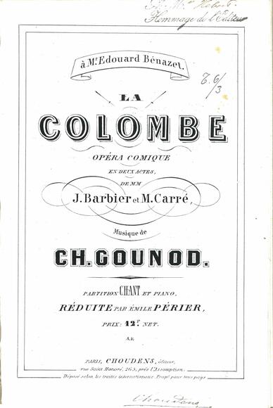 La Colombe (Barbier & Carré / Gounod)