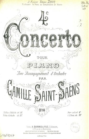 Concerto pour piano et orchestre n° 4 (Camille Saint-Saëns)