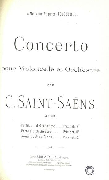Concerto pour violoncelle (Camille Saint-Saëns)