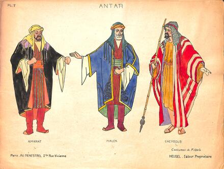 Costumes d'Antar de Dupont (Amarat, Malek et Cheyboub)