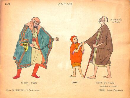 Costumes d'Antar de Dupont (Zobeir et Enfant)