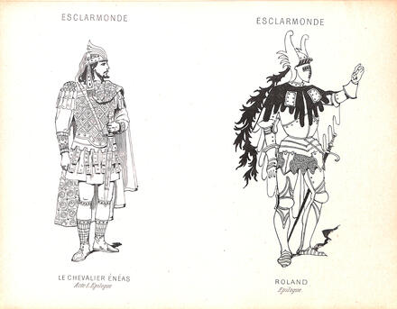 Costumes d'Esclarmonde de Massenet (Le Chevalier Enéas et Roland)