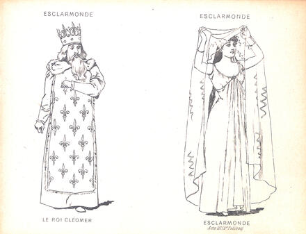 Costumes d'Esclarmonde de Massenet (Le Roi Cléomer et Esclarmonde)