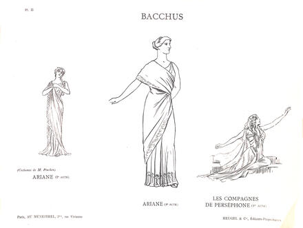 Costumes de Bacchus de Massenet (Ariane et les compagnes de Perséphone)
