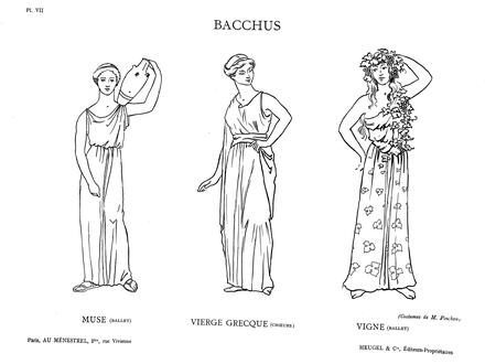 Costumes de Bacchus de Massenet (Muse, Vierge grecque et Vigne)