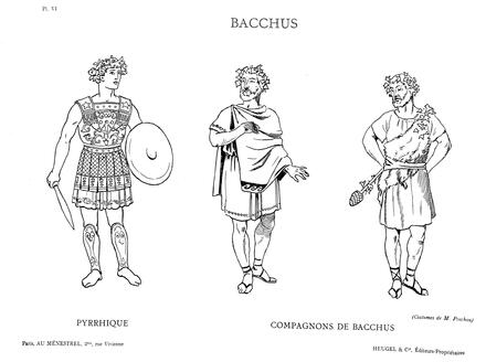 Costumes de Bacchus de Massenet (Pyrrhique et Compagnons de Bacchus)