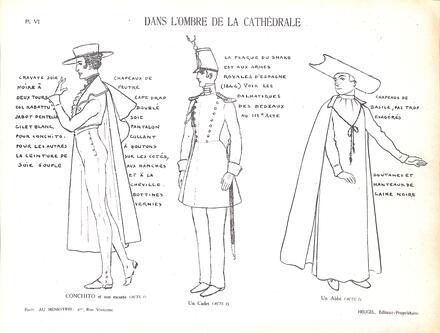 Costumes de Dans l'ombre de la cathédrale de Hüe (Conchito, un cadet et un abbé)
