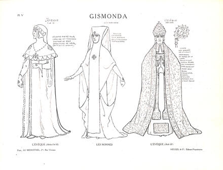 Costumes de Gismonda de Février (L’évêque et les Nonnes)