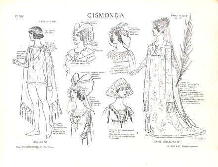 Costumes de Gismonda de Février (Page et Dame noble)