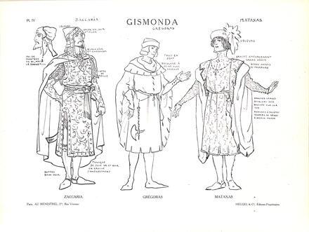 Costumes de Gismonda de Février (Zaccaria, Gregoras et Mataxas)