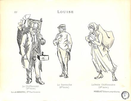 Costumes de Louise de Charpentier (Le Chiffonnier, Le Gavroche et la Petite Chiffonnière)