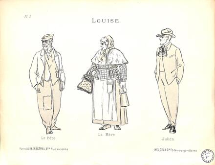 Costumes de Louise de Charpentier (Le Père, la Mère et Julien)
