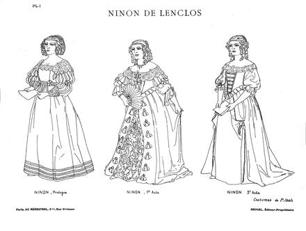 Costumes de Ninon de Lenclos (Maingueneau) : planche I