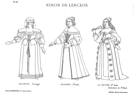 Costumes de Ninon de Lenclos (Maingueneau) : planche IX