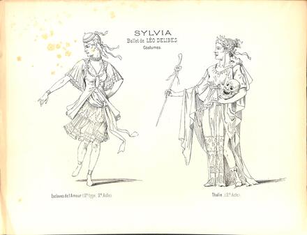 Costumes de Sylvia de Delibes (Esclaves de l'amour et Thalie)