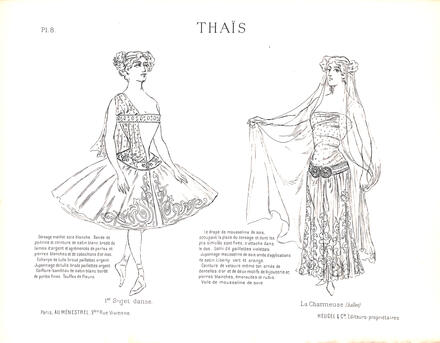 Costumes de Thaïs de Massenet (1er Sujet et la Charmeuse)