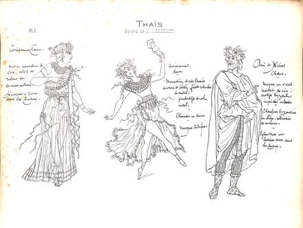 Costumes de Thaïs de Massenet (Comédiennes et ami de Nicias)