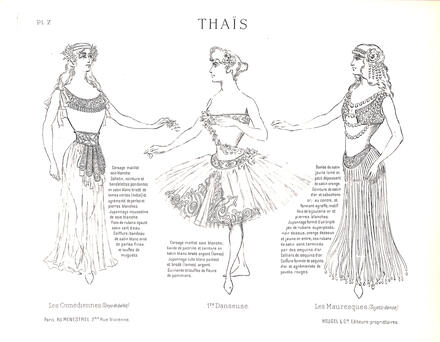 Costumes de Thaïs de Massenet (Les Comédiennes, 1ère danseuse et les Mauresques)