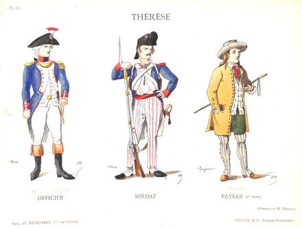 Costumes de Thérèse de Massenet (Officier, Soldat et Paysan)
