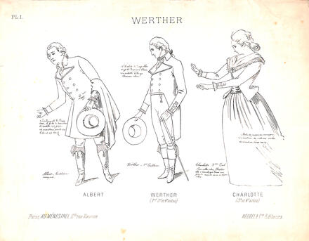 Costumes de Werther de Massenet (Albert, Werther et Charlotte)