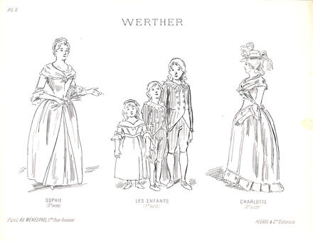 Costumes de Werther de Massenet (Sophie, Les Enfants, Charlotte)