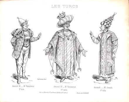 Costumes des Turcs d'Hervé (Amurat et Acomat)