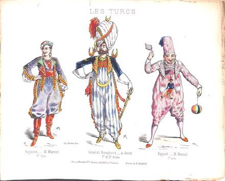 Costumes des Turcs d'Hervé (Bajazet et Général Bosphore)