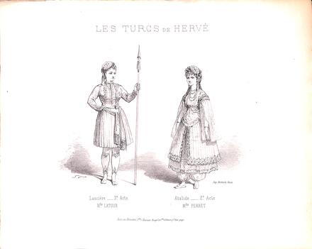 Costumes des Turcs d'Hervé (Lancière et Atalide)