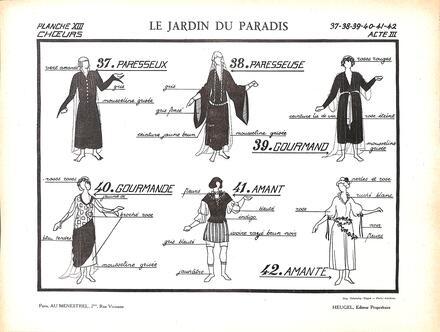 Costumes du Jardin du Paradis de Bruneau (Chœurs - Acte 3)