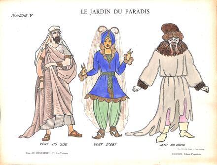 Costumes du Jardin du Paradis de Bruneau (Vent du Sud, Vent d'Est et Vent du Nord)