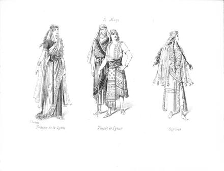 Costumes du Mage de Massenet (Prêtresse de la Djahi, Peuple de l'Iran et Captives)