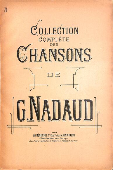 Collection complète des Chansons de G. Nadaud