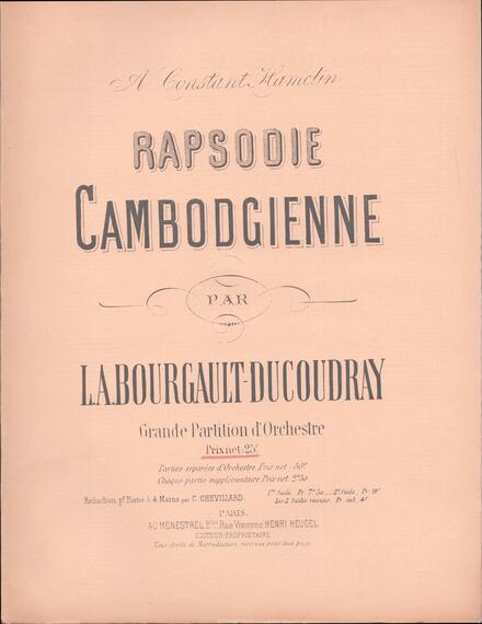 Rapsodie cambodgienne (Bourgault-Ducoudray)
