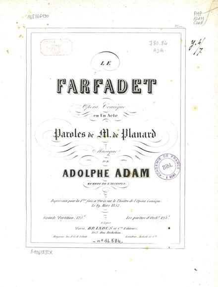 Le Farfadet (Planard / Adam)