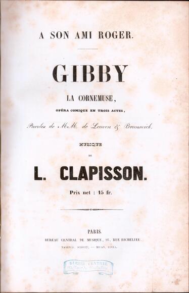 Gibby la cornemuse (Clapisson)