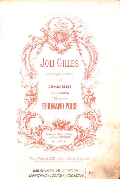 Joli Gilles (Monselet / Poise)